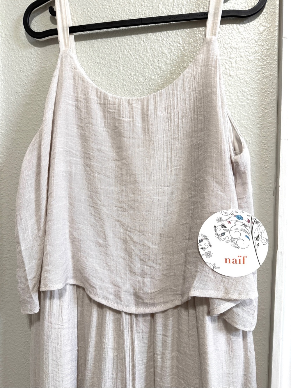 NAIF Beige Sleeveless Wide-Leg Jumpsuit - Picture 2 of 7
